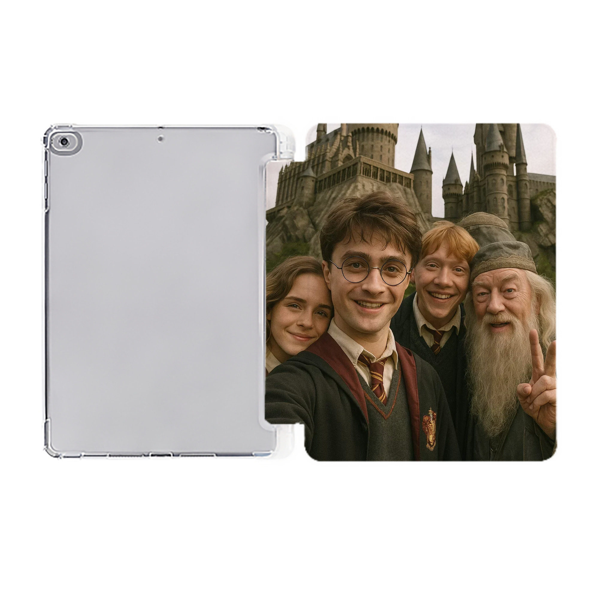 （画像用） Harry Potter ハリー・ポッターシリーズ IPad ケース ペン収納付き 三つ折りスタンド PUレザー×シリコン 対応機種9.5/10.5/10.9インチ